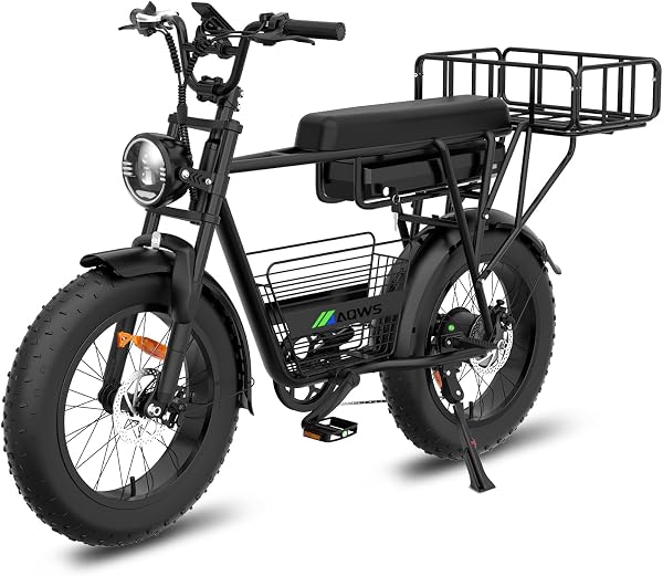 BEMMY Bicicleta Elétrica para Adultos, Pneu Largo 20x4, Motor Sem Escova de 1000W e 90NM, 7 Velocidades, Bateria 48V, até 50 km/h