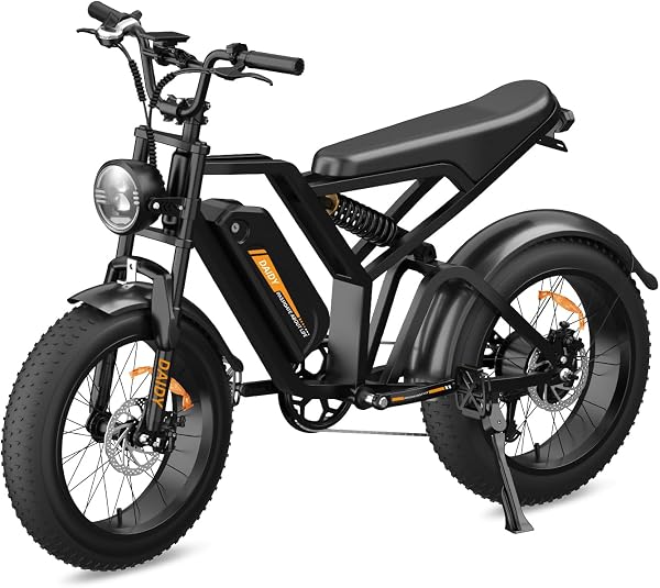 Bicicleta Elétrica para Adultos, Pneu Largo 20x4, 500W e 70NM, 7 Velocidades, Bateria 48V, até 45 km/h
