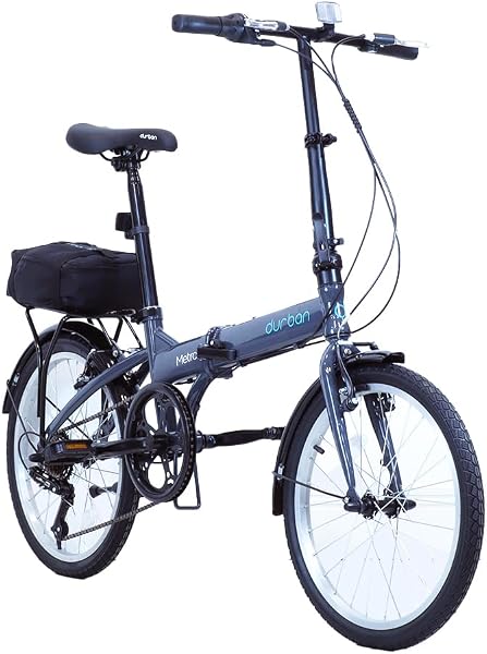 Bicicleta Urbana Dobrável Durban Metro Aro 20 com 6 Marchas Cinza