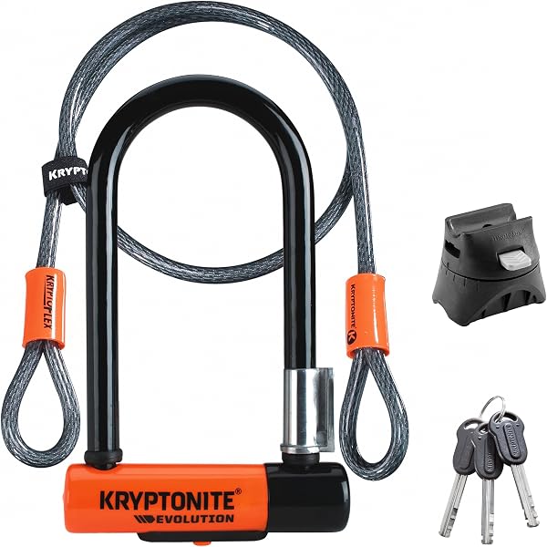 Kryptonite Evolution U-Lock com Suporte FlexFrame-U e Cabo de Segurança